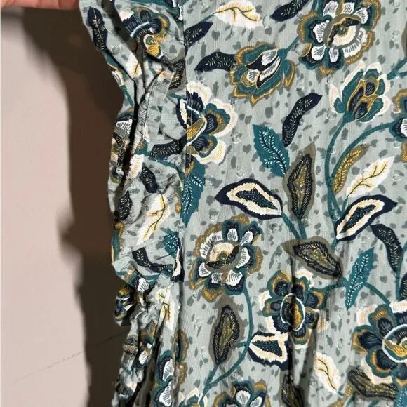 Sonoma button down Blue Floral Maxi Dress plus size 4X - Picture 5 of 13